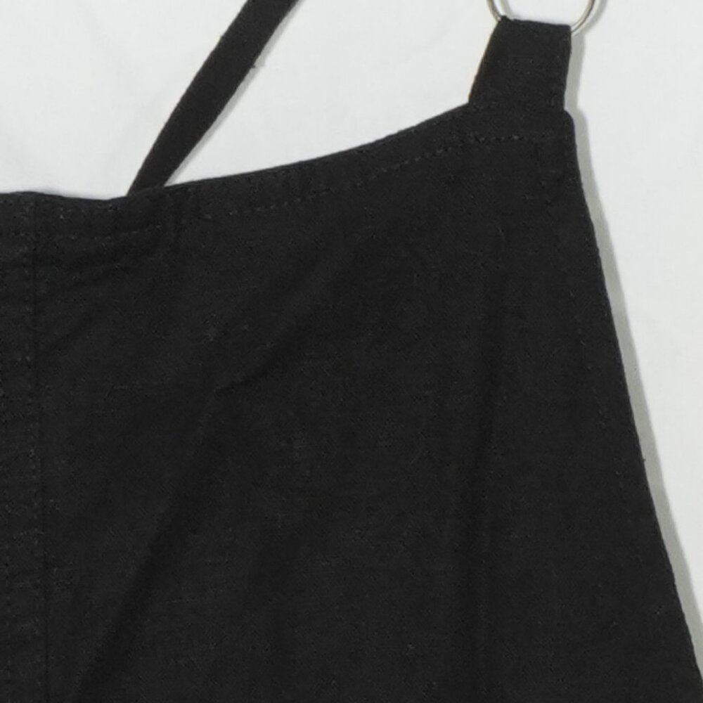 LNC Torrid Size 0 Linen Black Bibs Romper Adjustable Straps Shorts 3.5” Inseam - Picture 2 of 4